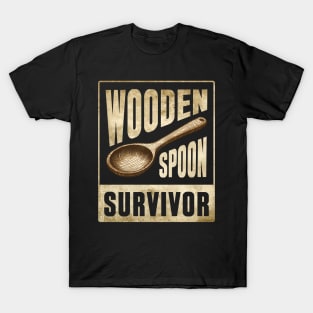 Wooden Spoon Survivor Retro Vintage T-Shirt